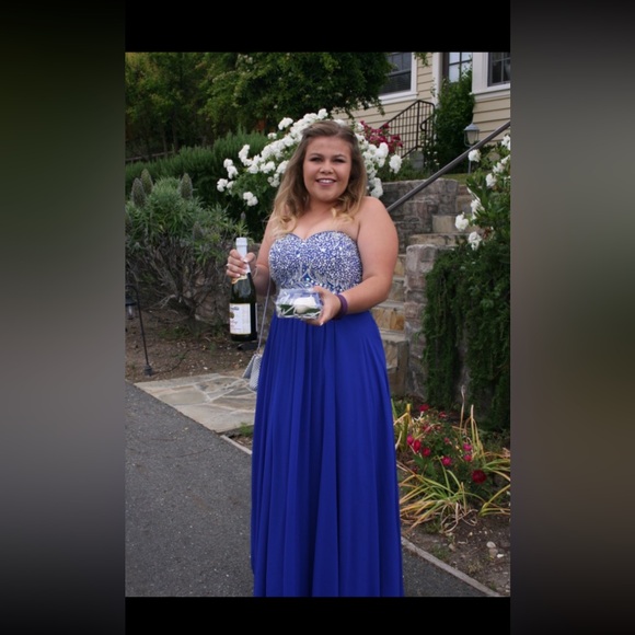 Blue prom dress with sparkles!! - Picture 4 of 4